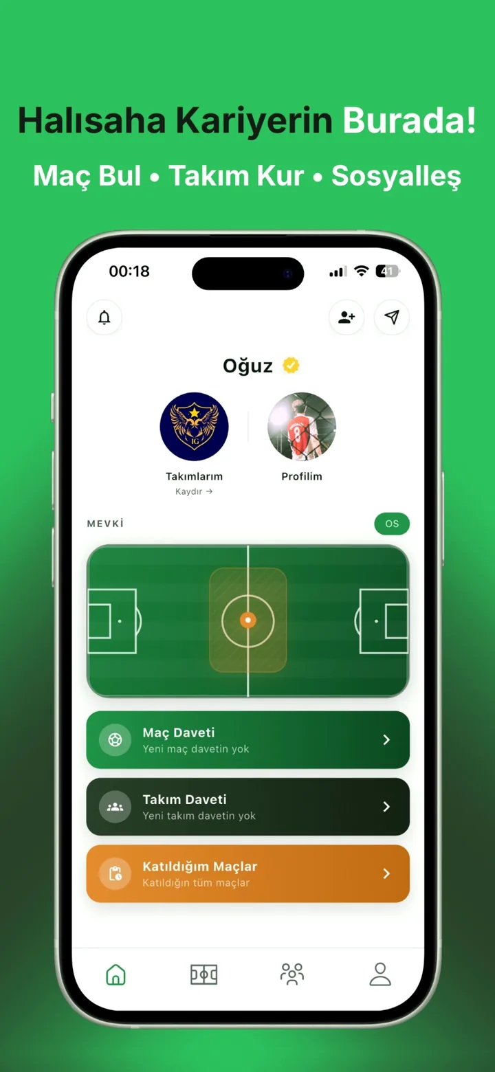 FutConnect ana ekranı